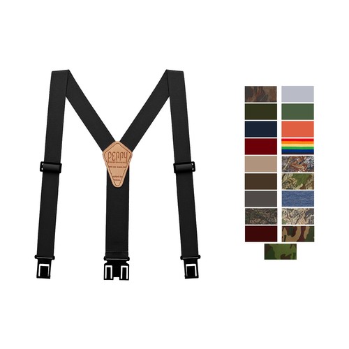 Perry Hook-On Belt Suspenders Small - The Original - Hunter - 2"W x 42"L