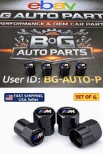Bmw M Performance Tire Valve Stem Caps Black Aluminum Hex Valve Caps Set Of 4
