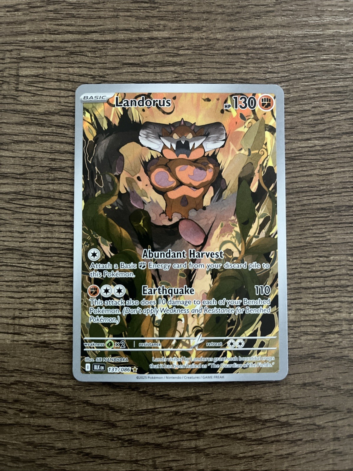 Landorus 131/086 SV Black Bolt Illustration Rare Pokemon TCG NM
