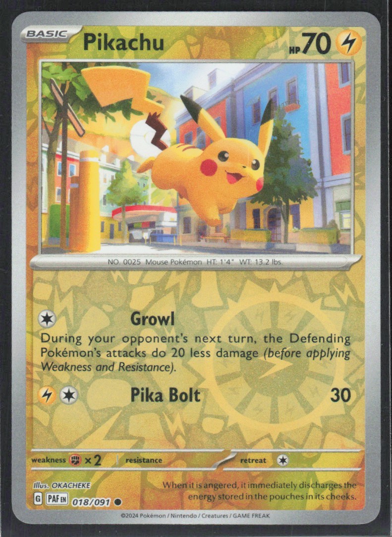 2024 Scarlet & Violet Series - Paldean Fates Pikachu Common #18