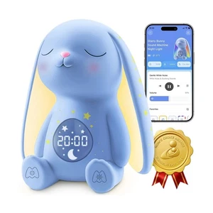 Starry Bunny White Noise Sound Machine AI Cry Detection Night Light Baby Sleep
