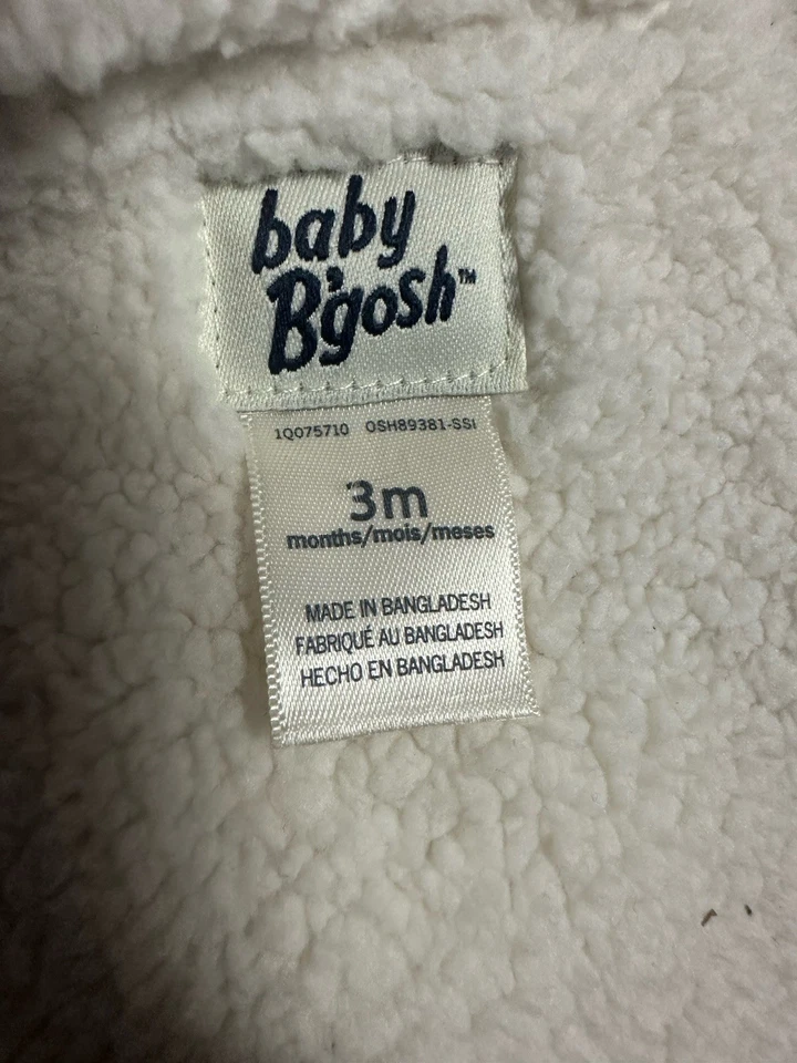 Abrigo Sherpa Bebé OshKosh B’gosh Rosa Imitación Gamuza 3M Exterior Elegante Chaqueta Fiesta Foto 3 de 4