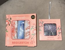 Bridgerton 2 Pc Make Up Cleansing Towels Lavender Bath Salts Flowers, New