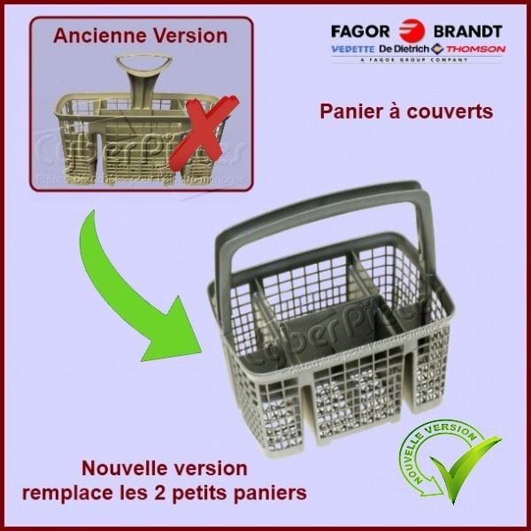 Panier à couverts Brandt AS0009073 amovible avec grille de séparation anti-contact