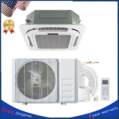 12K BTU Ceiling Cassette Mini Split Air Conditioner & Heat Pump 22 SEER 208/230V