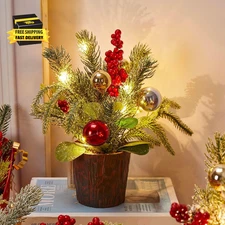 Mini Christmas Tree, Christmas Centerpieces for Tables Mini Christmas Tree with