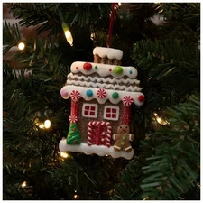 The Christmas Shoppe Gingerbread Man Gingerbread House Christmas Ornament 4.5"