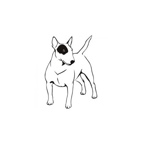 Bull Terrier Dog Vinyl Decal Sticker for Laptop Mackbook Air Pro Car Window Wall - Image 2 of 4