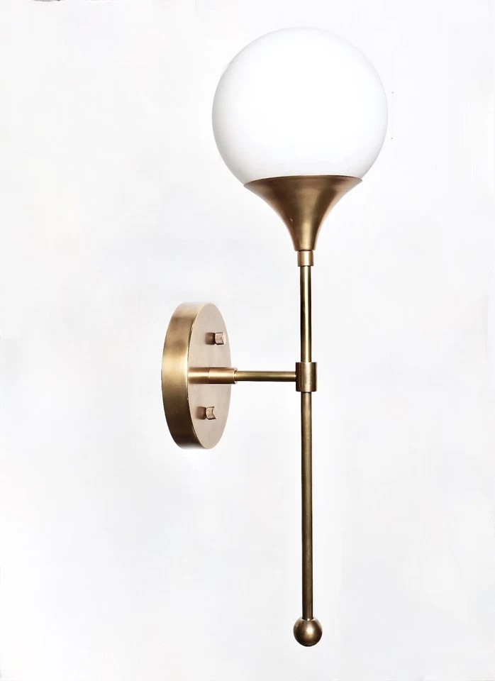 Modern Brass TRUMPET Wall Sconce Lamp Light , Mid Century Brass Wall Light Lamp - Image 3 of 4