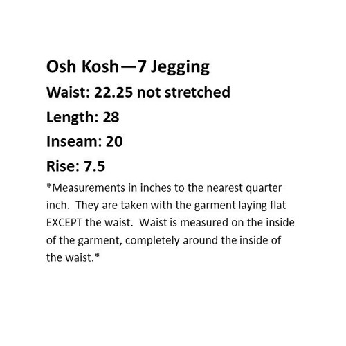 NEW - Girls 7 / 7A - OSH KOSH Light Blue Denim Leggings, Pull On / Elastic Waist - Picture 9 of 9