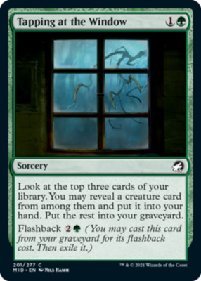 Tapping at the Window Light Play, English Magic the Gathering MTG Innistrad: Mid