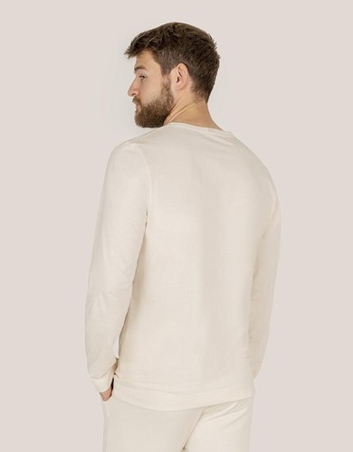100% algodón orgánico para hombre camisa de manga larga ética no tóxica blanca suave - Imagen 3 de 17