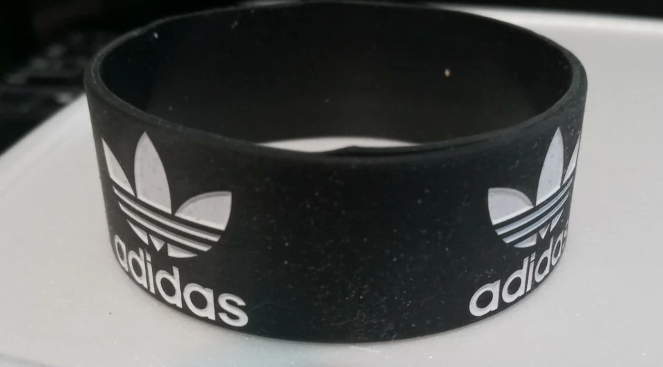 *NEW* ADIDAS (Silicone Rubber Wristband Cuff Style Bracelet)  - U S Seller - Image 2 of 2