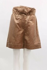 NWT 995 Brunello Cucinelli Women's Satin Hi-Waist Shorts Size 42/ 6US A186