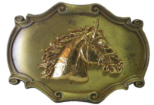 Vintage 1975 Two Horses Tech Ether Guild Brass Belt – Genuine Leather Rare Vintage 1975 Two Horses Tech Ether Guild 75 main image 4