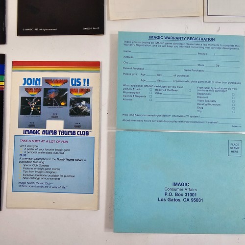 Mattel Intellivision Imagic Manuals and Inserts - Dragonfire, Atlantis, and more - Picture 12 of 19