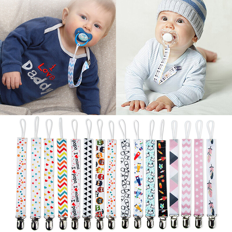 3/4PC Dummy Clip Baby Soother Clips Teething Teether Chain Holder Pacifier  Strap