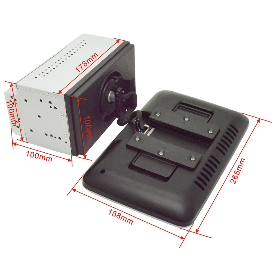 1DIN 10.1'' Adjustable Screen Android 10 Car Stereo Radio GPS Mirror Link 2+16G - Image 3 of 4