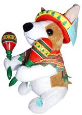 Mariachi Christmas Puppy Dog Plush Sings Macarena Shakes Maracas Poncho Sombrero