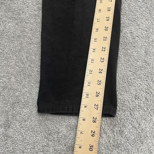 Cascade Blues Corduroy Pants Womens 12 Short Black Elastic Waist Pockets 29x27.5 - Picture 9 of 11
