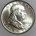 U.S. Franklin Half CH BU 1949