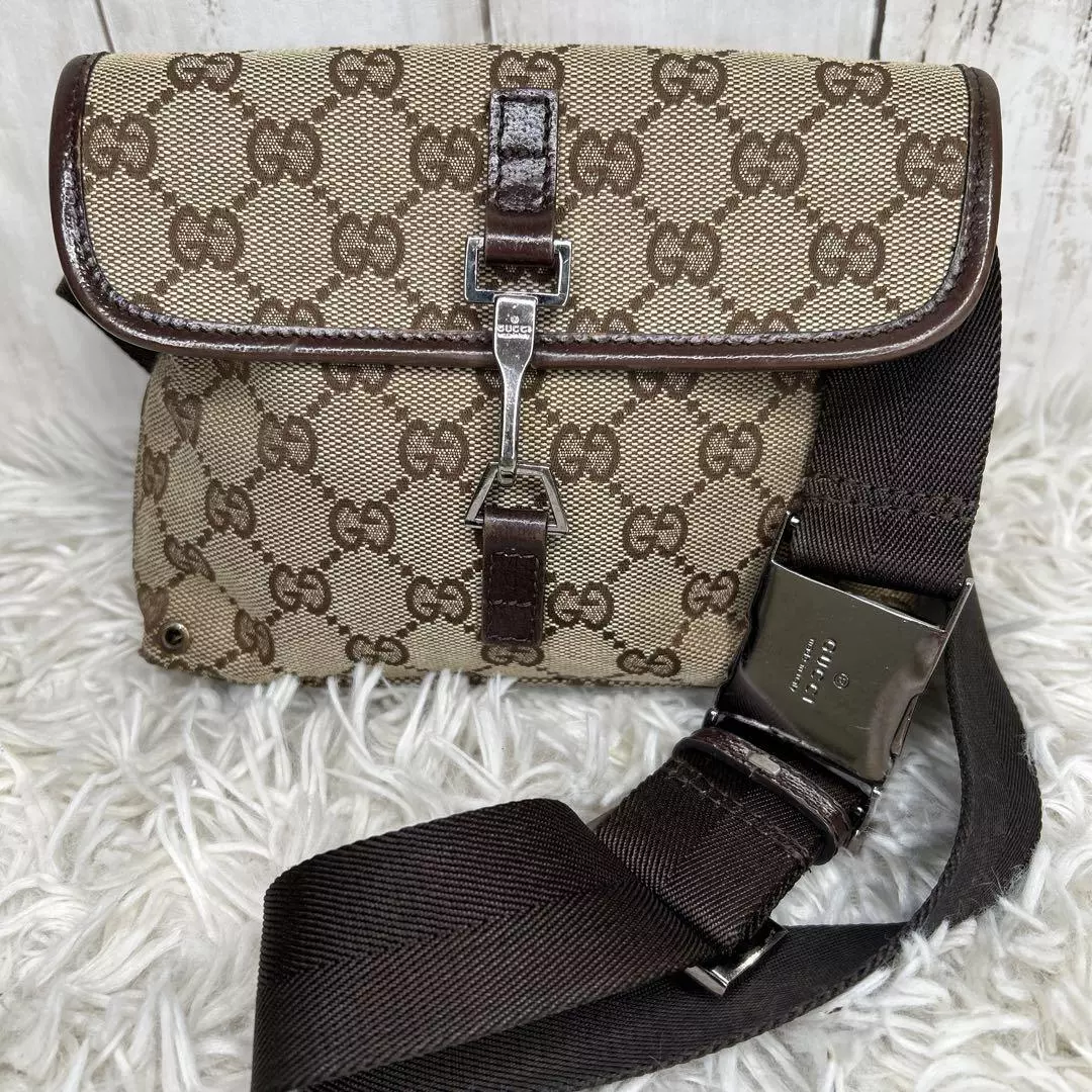 Sac bandoulière GUCCI GG toile Jackie taille marron 92543 212792 AUTH
