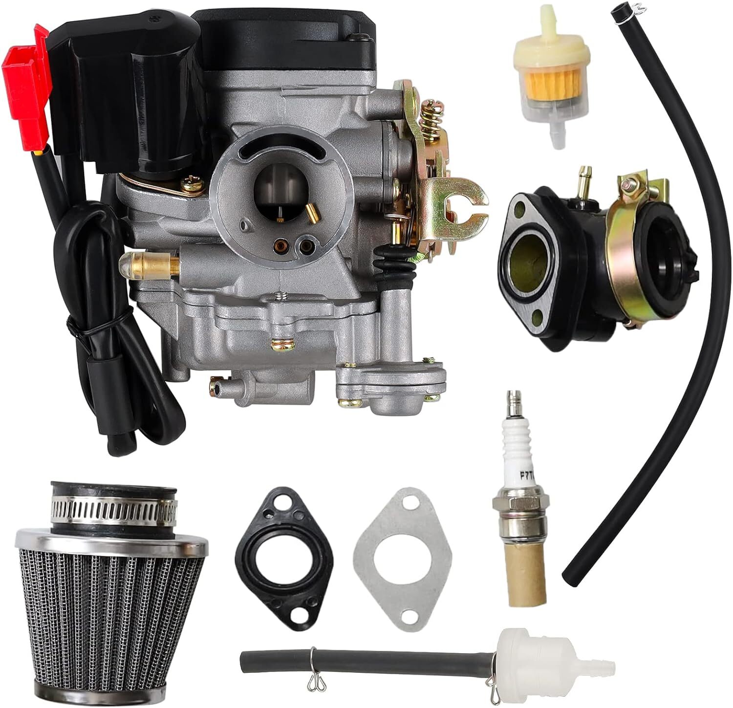 Carburettor For 50-80cc Engine Type QMB139 / QMA139 Complete (E-Choke - Foto 5