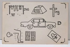 Bucks Co Pa Artist Picture Riddle Washington Crossing Card Coll Club Postcard A8