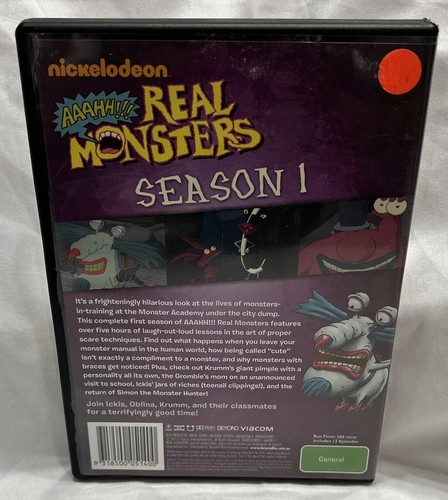 AAAHH!!! REAL MONSTERS SEASON 1 TO 3DVD Nickelodeon (TESTED)(REGION4) - Foto 3 di 10