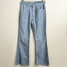 Vtg Sz 28 1970  s Blue Corduroy Original NDS Tab Levis Wide Flare/Bell Bottoms