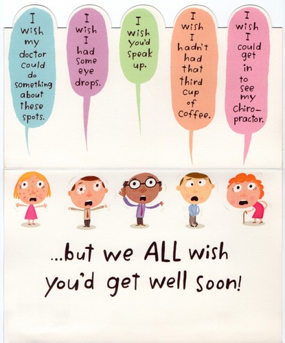 Funny GET WELL Card FROM MANY, Wishes Whole Gang by American Greetings +Envelope - Picture 2 of 4