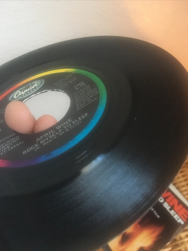 April Wine Rock Myself To Sleep Fright Night Movie. first Press Vinyl 45 Record - Image 4 of 4