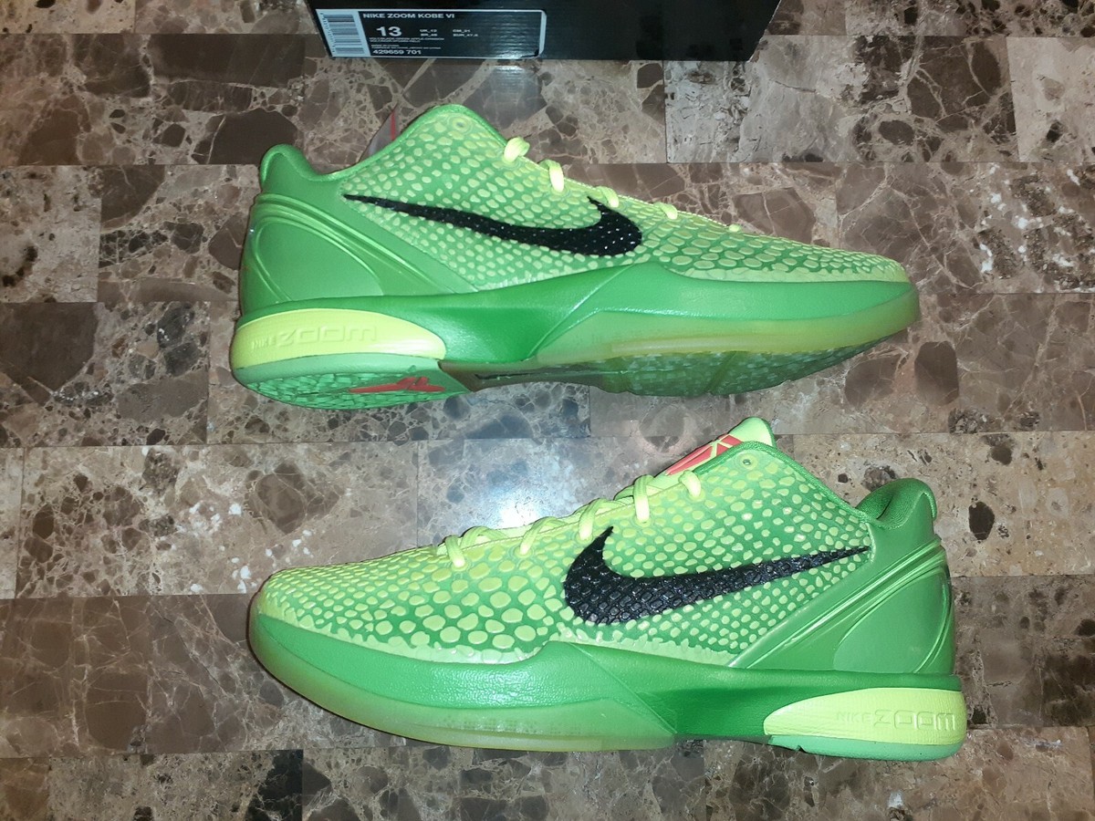 Nike Kobe VI 6 Christmas Grinch Ds Sz 13 Protro Prelude Sample 12