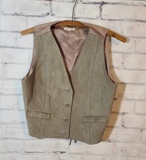 Vintage Suede And Satin Dusty Rose Vest