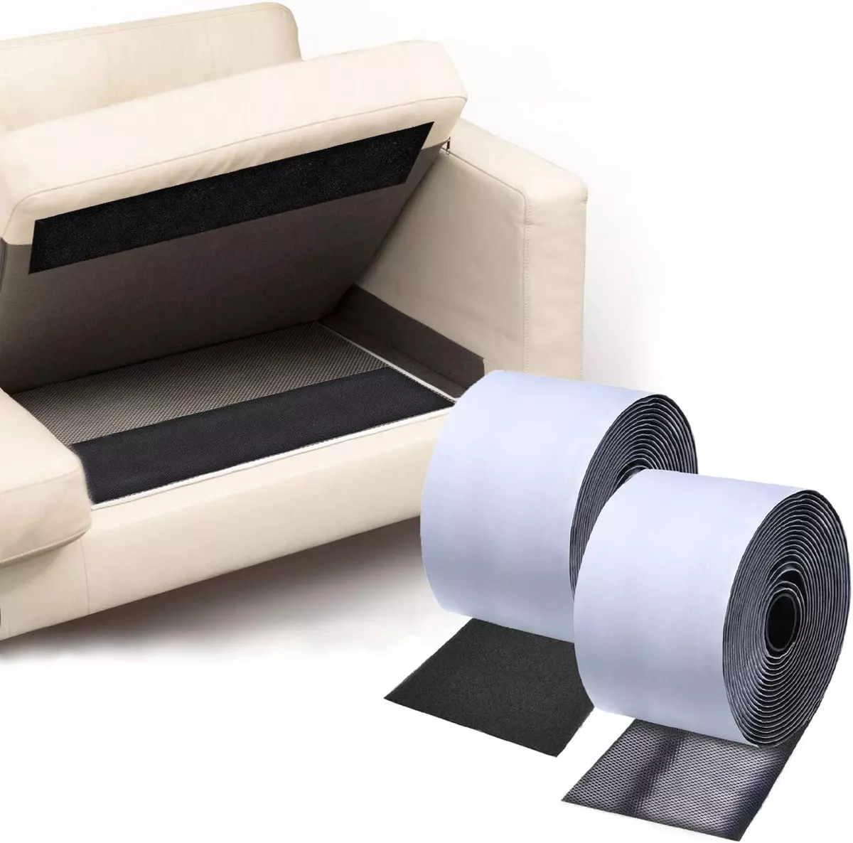 TEUVO Couch Cushion Non Slip Pads to Keep Couch Cushions from Sliding, Hook  a