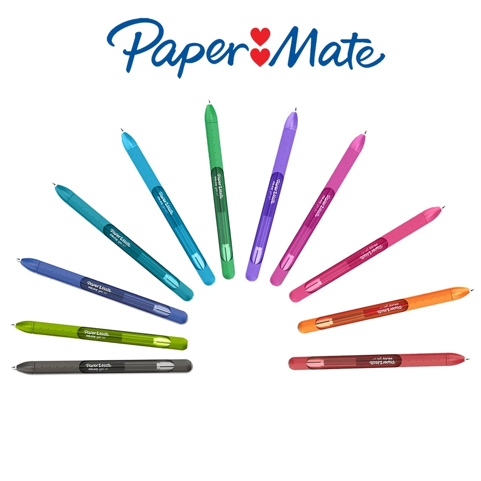 Paper Mate InkJoy Gel Pens 600ST 0.7MM Easy Grip School Office Large Range