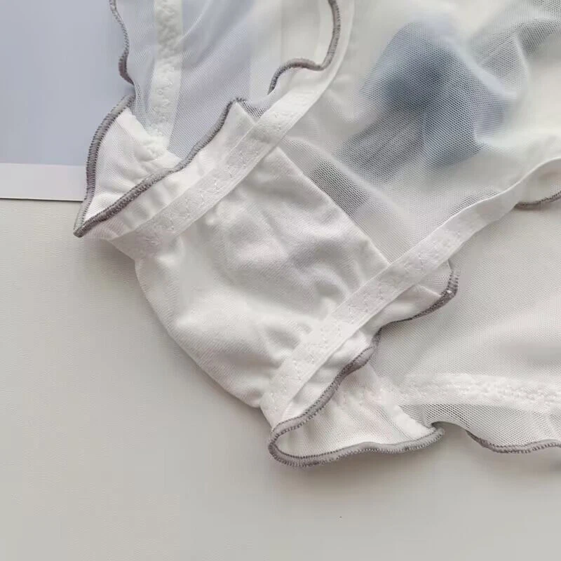 Sexy calzoncillos lazo transparentes talla grande para hombre y mujer dulces Foto 4 de 4