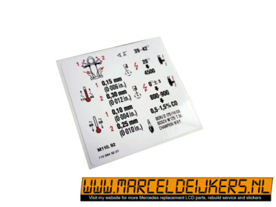 Mercedes Sticker M110.92 1105843221 Decal | eBay Australia