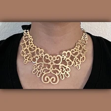 mia collection Born in the USA BLACK BOW TIE Party Office Fashion NECKLACE NEW!