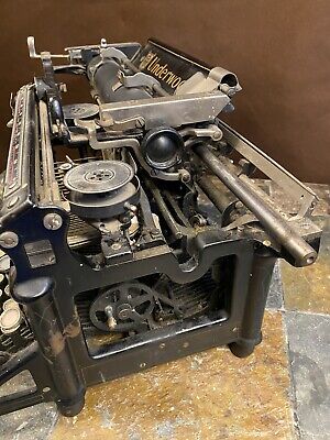 Antique Typewriter Underwood No. 5 Standard • 1919 Serial # 1253085 Black  Writer