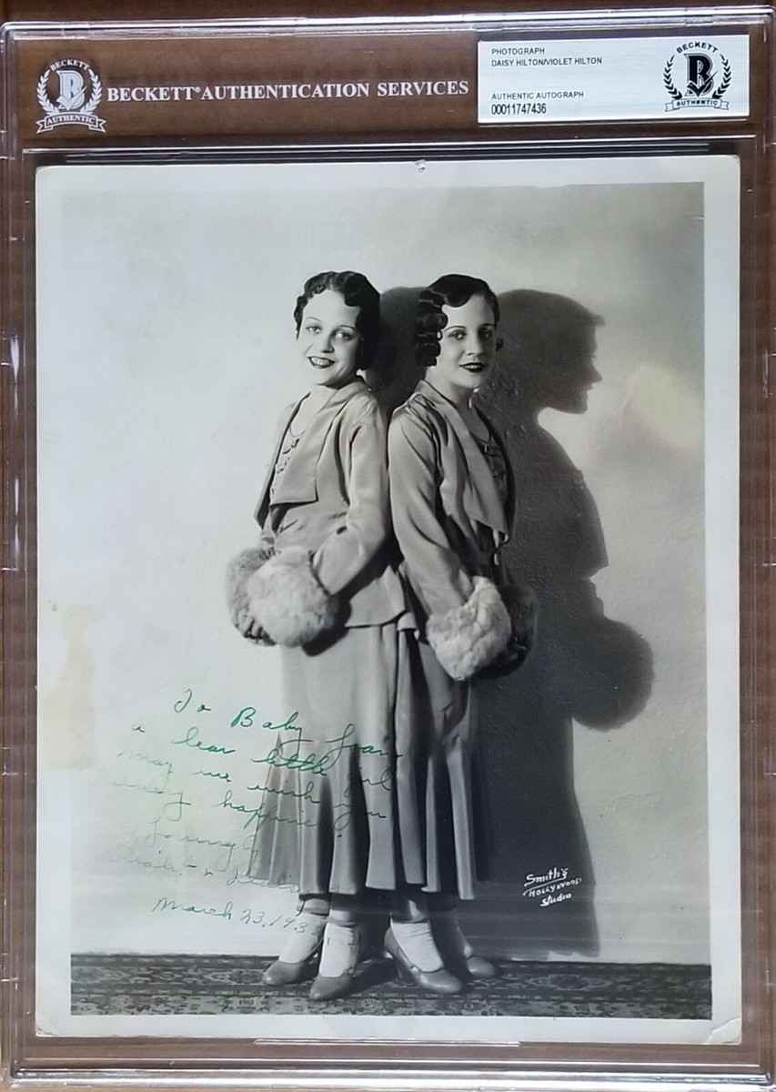 DAISY VIOLET HILTON 1932 Dual Signed 8x10 Photo Freaks Movie Moe Howard  Coll BAS | eBay Australia