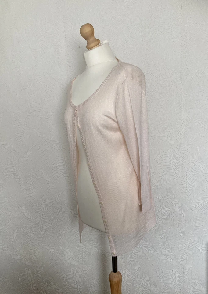 Cardigã feminino Noa Noa manga comprida rosa tamanho M - Imagem 2 de 4