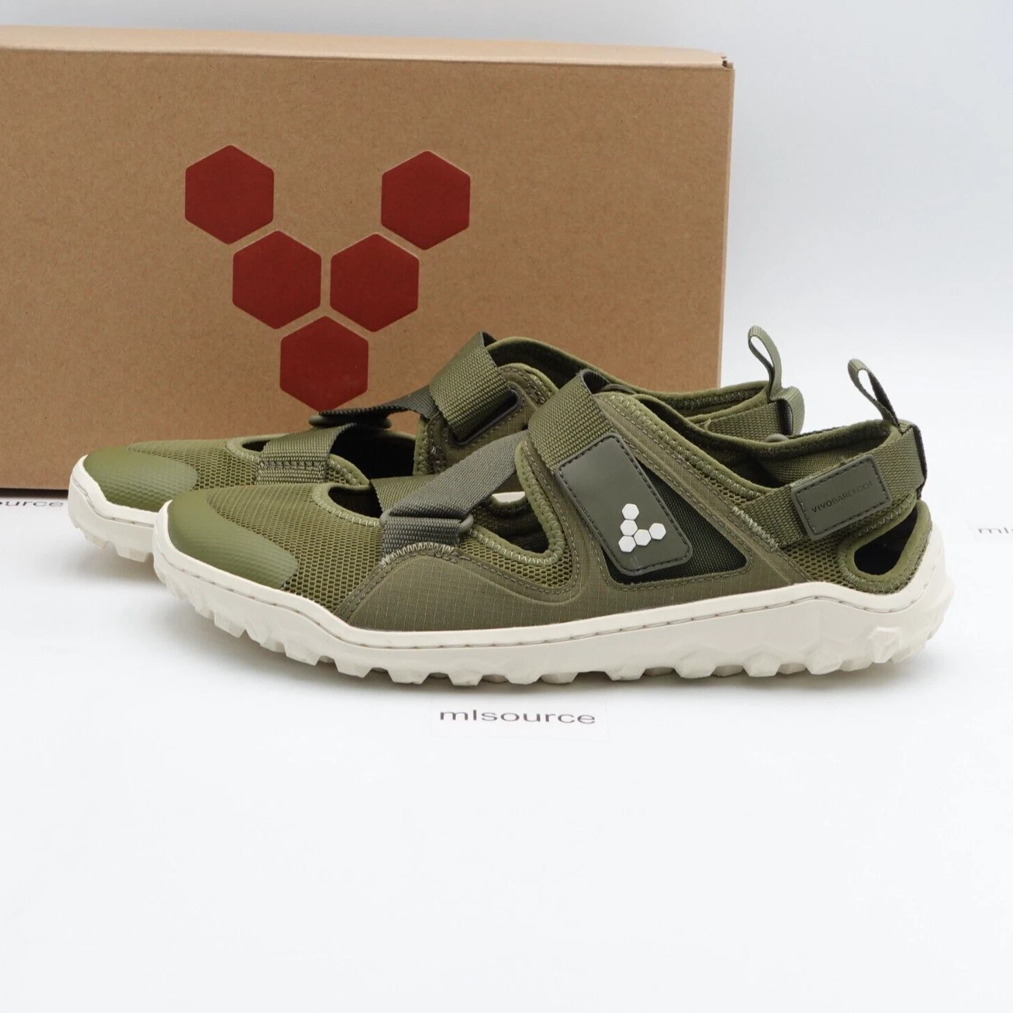 VivoBarefoot Tracker Barefoot Hiking Sandals Men's 309511-04 Olive Textile