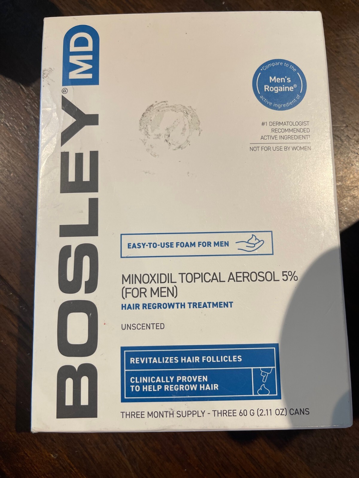 Bosley MD Men's Minoxidil 5 Hair Regrowth Treatment 3 Month Supply