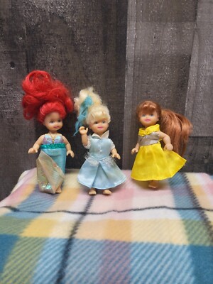Vintage 1980's Lovely Patsy Dolls Blonde Hair Blue Eyes 4.5  Red Hair Mermaid 
