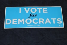 PRO-AMERICAN I Vote for Democrats Bumper Sticker 7 x 3" Voting Historical NEW