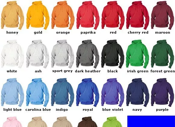 Mens Adult Gildan Heavy Blend Hoodie Hooded Plain Colour Sweatshirt Top