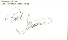 Rick Stromer Signed 3x5 Index Card Cut Astros Autograph Den