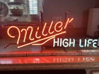 Vintage Miller High Life Neon Bar Light