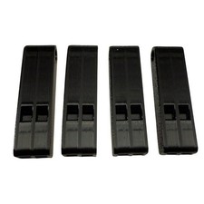 4pc Supersonic Safety Whistle Black 3D Necklace Charm Hiking Camping Gear Small